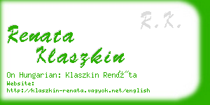 renata klaszkin business card